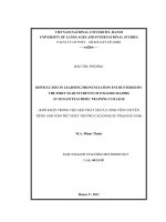 (Luận văn thạc sĩ) difficulties in learning pronunciation encountered by the first year students of english major at hanam teachers training college 