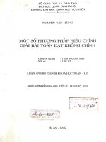 (Luận án tiến sĩ) một số phương pháp hiệu chỉnh giải bài toán đặt không chỉnh luận án PTS  toán học62 46 30 01 