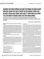 Nghiên cứu ảnh hưởng của một số thông số công nghệ đến độ chính xác kích thước và độ không tròn của bề mặt lỗ khi gia công thép SKD11 trên máy gia công tia lửa điện sử dụng điện