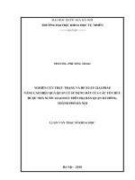 (Luận văn thạc sĩ) nghiên cứu thực trạng và đề xuất giải pháp nâng cao hiệu quả quản lý sử dụng đất của các tổ chức được nhà nước giao đất trên địa bàn quận hà đông, thành phố hà nội   