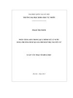 (Luận văn thạc sĩ) phân tích asen trong quá trình xử lý nước bằng phương pháp quang phổ hấp thụ nguyên tử    