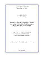 (Luận văn thạc sĩ) nghiên cứu đánh giá tác động của biến đổi khí hậu đến vườn quốc gia xuân thủy và đề xuất các định hướng ứng phó 
