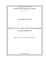(Luận văn thạc sĩ) nghiên cứu vi cấu trúc và đặc trưng động học của hệ natri silicat 