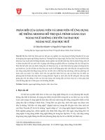 Phản hồi của giảng viên và sinh viên về ứng dụng hệ thống Moodle hỗ trợ quá trình giảng dạy ngoại ngữ không chuyên tại Đại học Ngoại ngữ, Đại học Huế