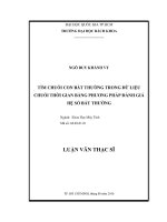 Tìm chuỗi con bất thường trong dữ liệu chuỗi thời gian bằng phương pháp đánh giá hệ số bất thường