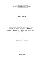 (Luận văn thạc sĩ) nghiên cứu phát hiện lectin thực vật có khả năng ngưng kết đặc hiệu với một số vi khuẩn gây nhiễm độc thực phẩm phổ biế   
