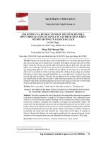 Ảnh hưởng của rủi ro cảm nhận tiêu dùng đồ nhựa đến ý định gia tăng sử dụng các sản phẩm thân thiện với môi trường của khách du lịch