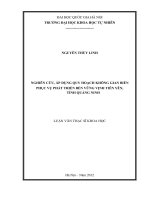 (Luận văn thạc sĩ) nghiên cứu, áp dụng quy hoạch quy hoạch không gian biển phục vụ phát triển bền vững vịnh tiên yên, tỉnh quảng ninh 
