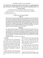 Các nhân tố ảnh hưởng đến sự hài lòng của hành khách đối với chất lượng dịch vụ tại cảng hàng không quốc tế Tân Sơn Nhất