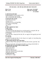 TUẦN 15,16  CHỦ đề địa HÌNH bề mặt TRÁI đất