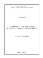 (Luận văn thạc sĩ) phương pháp liao nghiên cứu sự ổn định của phương trình vi phân 
