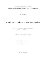 (Luận văn thạc sĩ) phương trình hàm sai phân  luận văn ths  toán học 604601 