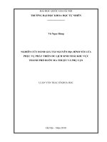 (Luận văn thạc sĩ) nghiên cứu đánh giá tài nguyên địa hình núi lửa phục vụ phát triển du lịch sinh thái khu vực thành phố buôn ma thuột và phụ cận   