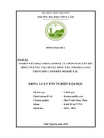 Nghiên Cứu Hoạt Động Sinh Kế Của Đồng Bào Dân Tộc Mông Xã Lũng Táo, Huyên Đồng Văn, Tỉnh Hà Giang