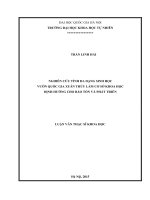 (Luận văn thạc sĩ) nghiên cứu tính đa dạng sinh học vườn quốc gia xuân thủy làm cơ sở khoa học định hướng cho bảo tồn và phát triển 