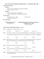 Đề cương ôn thi học kì 1 toán 11 năm 2020 – 2021 trường THPT việt đức – hà nội 