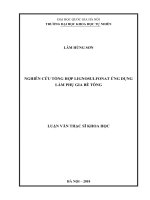 (Luận văn thạc sĩ) nghiên cứu tổng hợp lignosulfonat ứng dụng làm phụ gia bê tông 