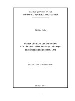 (Luận văn thạc sĩ) nghiên cứu đánh giá ảnh hưởng của các công trình thủy lợi, thủy điện đến tình hình lũ lụt lưu vực sông lam   