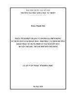 (Luận văn thạc sĩ) phân tích hiện trạng và đánh giá biến động sử dụng đất giai đoạn 2010 – 2018 phục vụ định hướng khai thác sử dụng hợp lý tài nguyên đất huyện nhà bè, thành phố hồ chí minh 