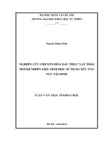 (Luận văn thạc sĩ) nghiên cứu chuyển hóa dầu thực vật thải thành nhiên liệu sinh học sử dụng xúc tác FCC tái sinh   