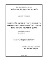 (Luận văn thạc sĩ) nghiên cứu xác định terpin hydrat và paracetamol trong một số dược phẩm bằng phương pháp trắc quang  luận văn ths  hoá học  