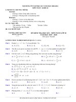 Đề cương ôn thi học kì 1 toán 10 năm 2020 – 2021 trường THPT việt đức – hà nội 