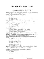 BÀI tập hóa đại CƯƠNG