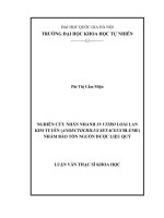 (Luận văn thạc sĩ) nghiên cứu nhân nhanh in vitro loài lan kim tuyến (anoectochilus setaceus blume) nhằm bảo tồn nguồn dược liệu quý   