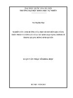 (Luận văn thạc sĩ) nghiên cứu ảnh hưởng của một số ion đến khả năng thủy phân và tồn lưu của các kim loại nặng chính có trong quặng đồng sinh quyển 