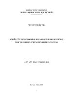 (Luận văn thạc sĩ) nghiên cứu xác định kháng sinh meropenem bằng phương pháp quang học sử dụng dung dịch nano vàng 