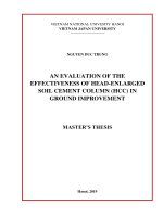 (Luận văn thạc sĩ) an evaluation of the effectiveness of head enlarged soil cement columns (HCC) in ground improvement 