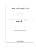 (Luận văn thạc sĩ) nghiên cứu xác định một số dạng mangan trong chè    