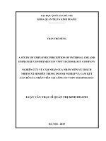 (Luận văn thạc sĩ) a study of employee perception of internal CSR and employee commitment in VNPT technology company 