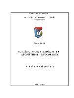 (Luận văn thạc sĩ) nghiên cứu chuyển hóa một số azomethin từ glucosamin 