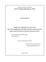 (Luận văn thạc sĩ) nghiên cứu ảnh hưởng của nước thải khu công nghiệp sông công đến sự tích lũy kim loại nặng trong trầm tích suối văn dương, tỉnh thái nguyên   
