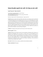 Quan hệ giữa người sản xuất với công cụ sản xuất