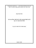 Tín ngưỡng thờ Mẫu Liễu Hạnh ở phủ Giày qua tư liệu Hán Nôm