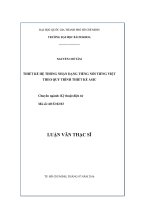 Thiết kế hệ thống nhận dạng tiếng nói tiếng việt theo quy trình thiết kế asic