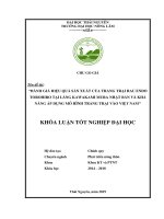 Đánh Giá Hiệu Quả Sản Xuất Của Trang Trại Rau Endo Torohiro Tại Làng Kawakami Mura Nhật Bản