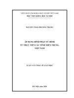 Áp Dụng Hình Phạt Tử Hình Từ Thực Tiễn Các Tỉnh Miền Trung, Việt Nam