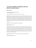 An sinh xã hội đối với đồng bào dân tộc thiểu số tỉnh Hòa Bình