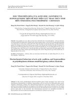 Đặc tính điện hóa của acid uric, xanthine và hypoxanthine trên bề mặt điện cực than thủy tinh biến tính bằng polythiophene – chitosan