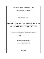 (Luận văn thạc sĩ) spatial analysis of income sources at province level in vietnam  