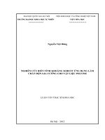 (Luận văn thạc sĩ) nghiên cứu biến tính khoáng sericit ứng dụng làm chất độn gia cường cho vật liệu polyme   