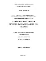 (Luận văn thạc sĩ) analytical and numerical analyses on stiffness enhancement of ground improved by head enlarged CDM columns 