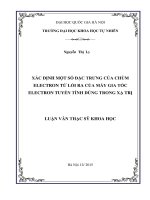 (Luận văn thạc sĩ) xác định một số đặc trưng của chùm electron từ lối ra của máy gia tốc electron tuyến tính dùng trong xạ trị   06 