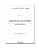 (Luận văn thạc sĩ) nghiên cứu kỹ thuật làm giàu nhằm xác định salbutamol trong mẫu nước tiểu và thịt lợn bằng phương pháp điện di mao quản sử dụng detector độ dẫn không tiếp xúc 