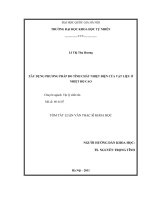 (Luận văn thạc sĩ) xây dựng phương pháp đo tính chất nhiệt điện của vật liệu ở nhiệt độ cao  luận văn ths  vật lý  60 44 07 