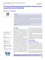 Tiềm năng và định hướng xây dựng sản phẩm du lịch đặc thù phục vụ phát triển du lịch tỉnh Đắk Nông