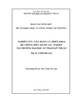 nghiên cứu, xây dựng và triển khai hệ thống điều hành tác nghiệp tại trường đại học sư phạm kỹ thuật 